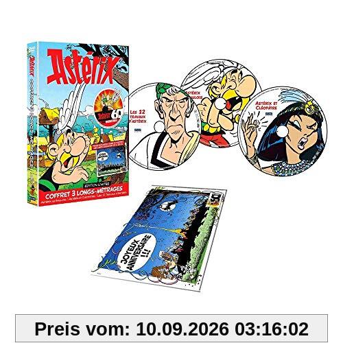 Coffret astérix 60 ans 3 films : astérix le gaulois ; astérix et cléopâtre ; les 12 travaux d'astérix [FR Import]