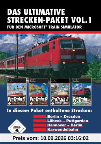 Train Simulator - Das ultimative Strecken-Packet Vol. 1 (ProTrain 5 Berlin - Dresden / ProTrain 6 Lübeck - Puttgarden / ProTrain 8 Hannover - Berlin / ProTrain Karwendelbahn)