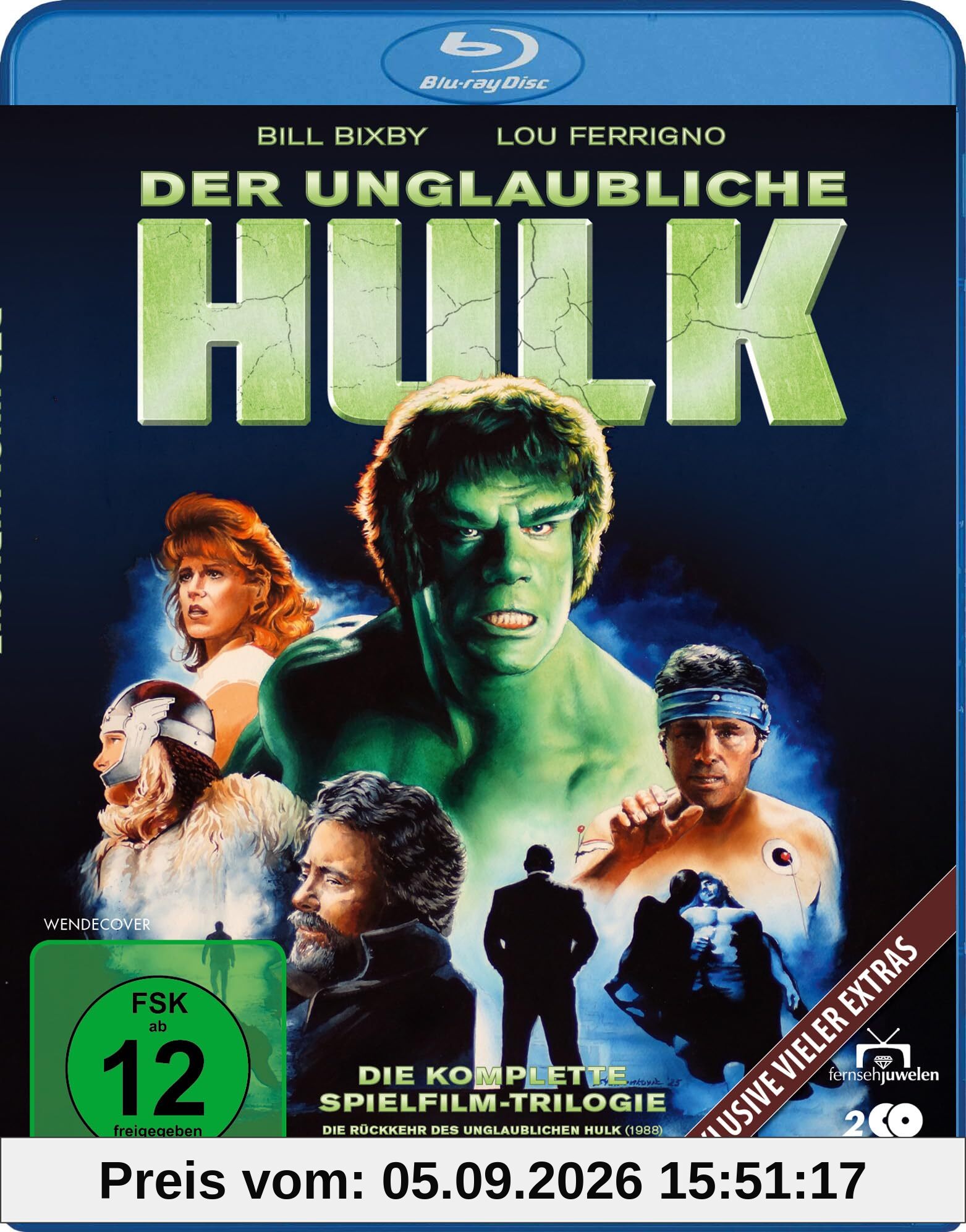 Der unglaubliche Hulk - Die komplette Spielfilm-Trilogie von 1988-1990 plus Extras