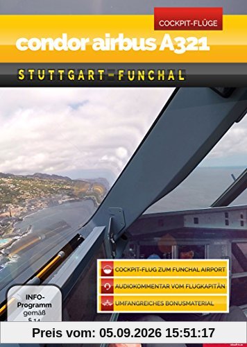 Condor Airbus A321 Stuttgart-Funchal - Cockpit-Flug