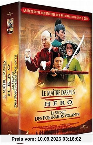 Coffret asiatique : Le maître d'armes / Le secret des poignards volants / Hero [FR Import]