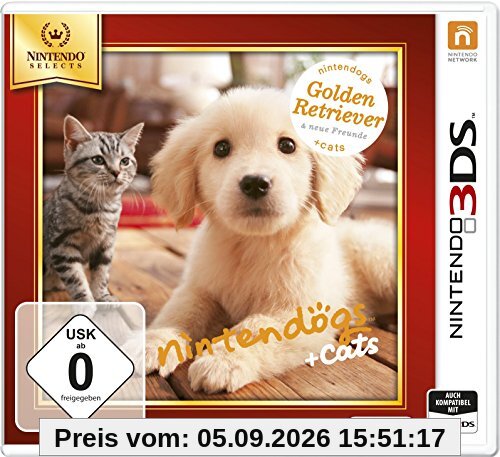 Nintendogs + cats Golden Retriever - Nintendo Selects - [3DS]