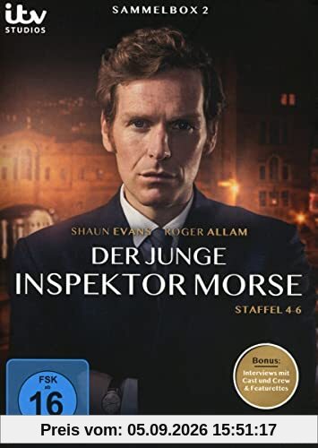 Der junge Inspektor Morse - Sammelbox 2 (Staffeln 4-6) - 14 Folgen in Spielfilmlänge - inkl. 100 Min. Interviews mit Cast & Crew u. Featurettes