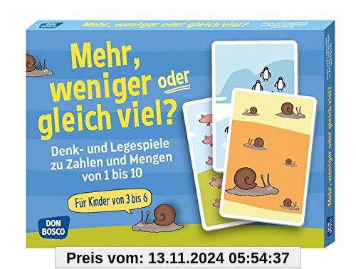 Mehr, weniger oder gleich viel?: Denk- und Legespiele zu Zahlen und Mengen von 1 bis 10 (Denk- und Legespiele für Kinder