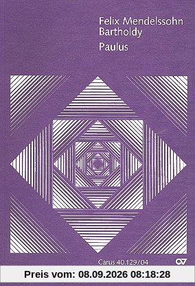 Paulus op.36, Klavierauszug, deutscher Text