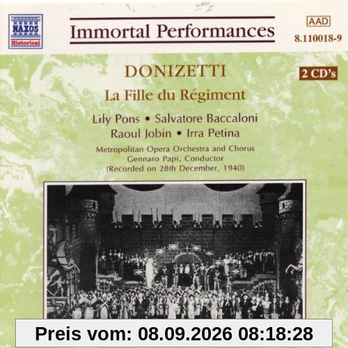 Donizetti: La Fille du Régiment (Gesamtaufnahme) (Live) (Aufnahme 28.12.1940)