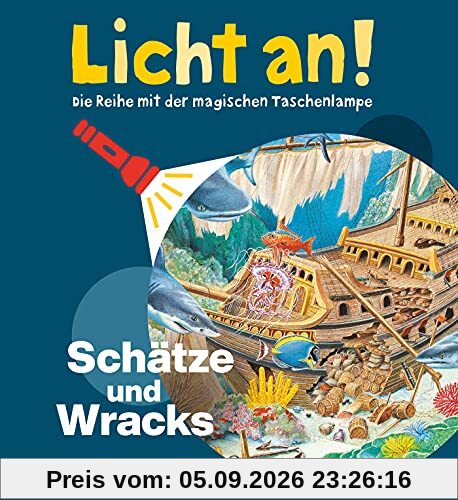 Schätze und Wracks: Licht an! (Licht an! Die Reihe mit der magischen Taschenlampe, Band 15)