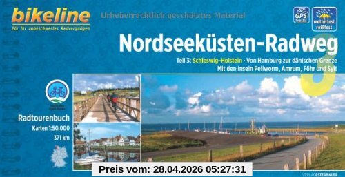 Esterbauer Bikeline Radtourenbuch, Nordseeküsten-Radweg. Teil 3, Von Hamburg Nach Sylt, Wetterfest/reißfest