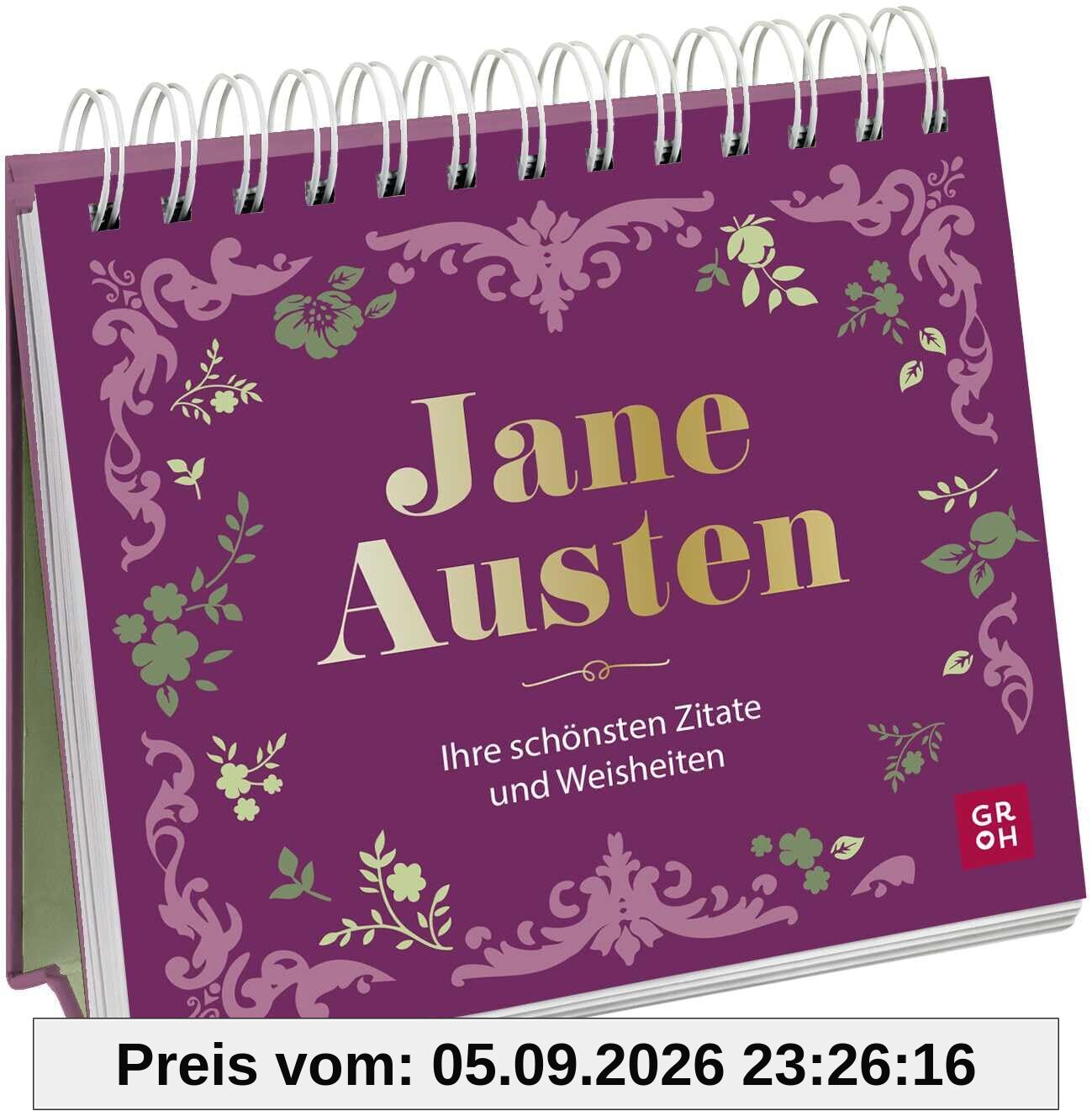 Jane Austen – ihre schönsten Zitate und Weisheiten: Edler Aufsteller mit Zitaten aus Jane Austens Büchern und Briefen | Ideales Geschenk für alle Fans und Romance-Leserinnen