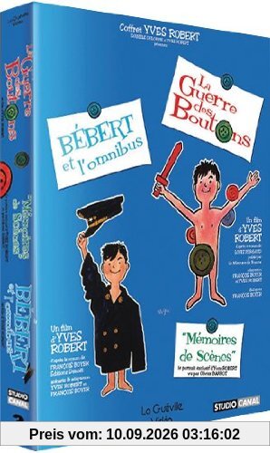 Coffret Yves Robert 3 DVD : La Guerre des boutons / Bébert et l'omnibus / Mémoire de scènes (Documentaire) [FR Import]