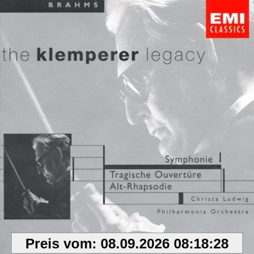 The Klemperer Legacy: Brahms: Sinfonie 1. Tragische Ouvertüre. Alt-Rhapsodie