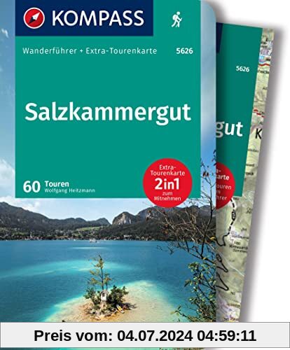KOMPASS Wanderführer Salzkammergut, 60 Touren: mit Extra-Tourenkarte, GPX-Daten zum Download