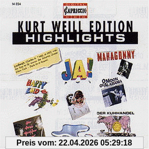 Kurt Weill Edition Highlights