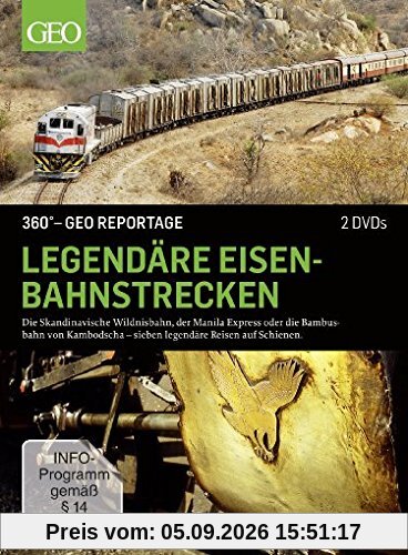 Legendäre Eisenbahnstrecken - 360° GEO Reportage [2 DVDs]