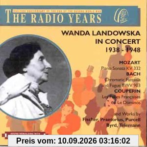 Wanda Landowska (Cembalo) spielt Werke von W. A. Mozart - J. S. Bach - F. Couperin - J. K. F. Fischer - M. Praetorius - H. Purcell - W. Byrd - G. P. Telmann