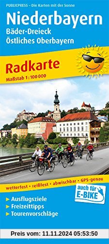 Niederbayern - Bäder-Dreieck - Östliches Oberbayern: Radkarte mit Ausflugszielen, Einkehr- & Freizeittipps, wetterfest, 