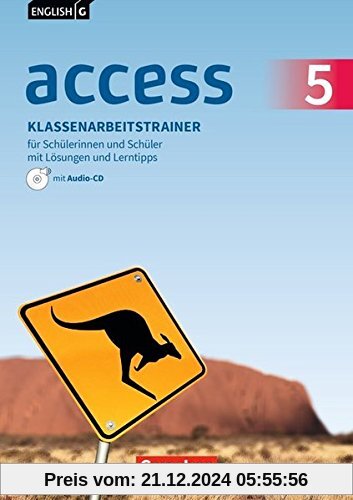 English G Access - Allgemeine Ausgabe / Band 5: 9. Schuljahr - Klassenarbeitstrainer mit Lösungen und Audios online: Mit