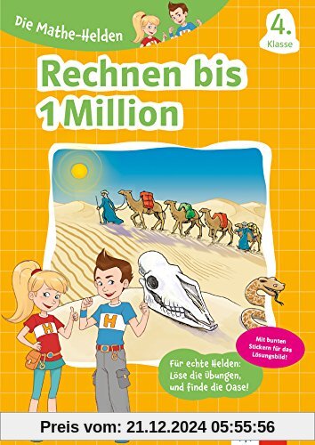 Klett Die Mathe-Helden Rechnen bis 1 000 000 4. Klasse (mit Stickern)