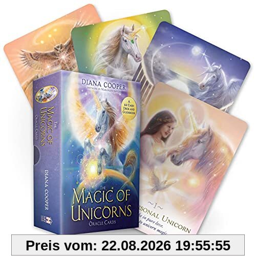 Diana Cooper The Magic Of Unicorns Oracle Cards, A 44-Card Deck And Guidebook