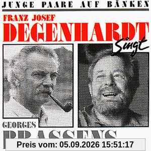 Junge Paare auf Bänken