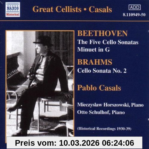 Pablo Casals Beethoven, Die Fünf Cellosonaten; Minuet In G-Dur; Brahms, Cellosonate Nr. 2