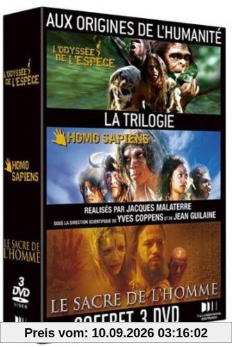 Coffret les origines de l'humanité : l'odyssée de l'espece ; homo sapiens ; le sacre de l'homme [FR IMPORT]
