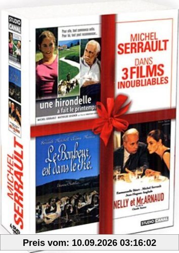 Coffret michel serrault : une hirondelle a fait le printemps ; le bonheur est dans le pré ; nelly et monsieur arnaud [FR Import]