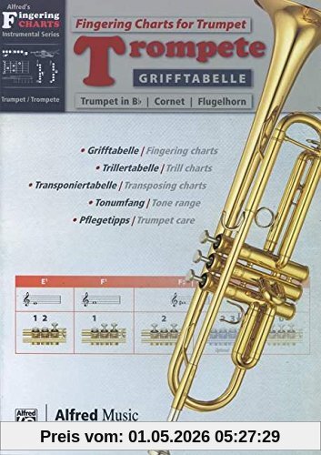 Alfred's Fingering Charts Instrumental Series: Grifftabelle Trompete | Fingering Charts Trumpet  |  Trompete  |  Buch