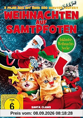 Weihnachten auf Samtpfoten - 3 Filme (incl. Weihnachts-Socke)