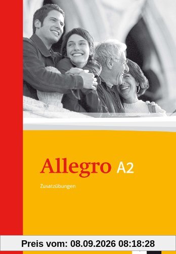 Allegro 2. Grammatische Zusatzübungen. Mit Lösungen: Italienisch für Anfänger: BD 2