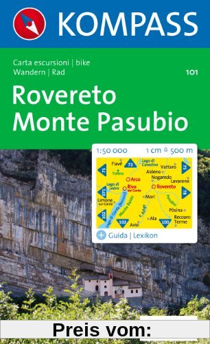 Rovereto, Monte Pasubio: Carta escursioni / bike. Wandern / Rad. 1:50.000