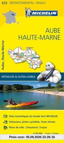 Carte Aube, Haute-Marne Michelin
