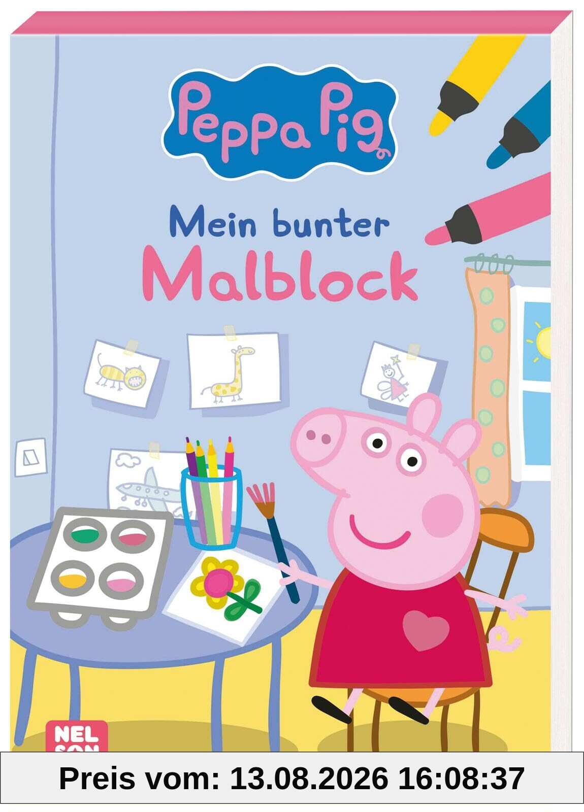 Peppa Wutz Ausmalbilder: Mein bunter Malblock: Mehr als 60 Ausmalmotive | Kinderbeschäftigung ab 3 Jahren
