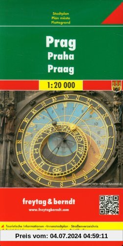 Gesamtplan Prag. Stadtplan. 1 : 20 000.