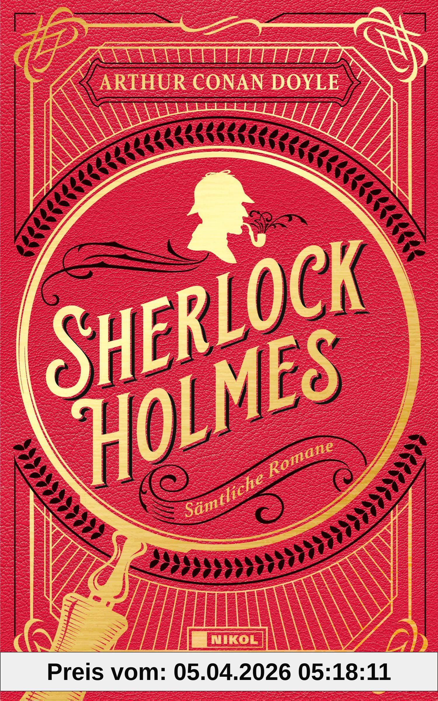 Sherlock Holmes: Sämtliche Romane: Cabra-Leder mit zweifarbigen Prägungen