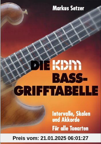 KDM Bass-Grifftabelle - Intervalle, Skalen und Akkorde für alle Tonarten: Intervalle, Skalen und Praxisakkorde für 4-/5-