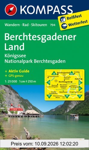 Berchtesgadener Land - Königssee - Nationalpark Berchtesgaden 1 : 25 000: Wanderkarte mit Aktiv Guide, Radrouten und Skitouren. GPS-genau