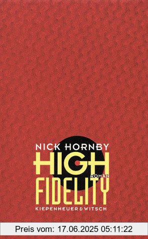 Binding : Gebundene Ausgabe, Edition : 14, Label : Kiepenheuer&Witsch, Publisher : Kiepenheuer&Witsch, medium : Gebundene Ausgabe, numberOfPages : 336, publicationDate : 1996-01-01, authors : Nick Hornby, translators : Clara Drechsler, Harald Hellmann, languages : german, ISBN : 3462025244