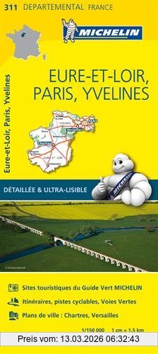 Collectif Michelin Carte Eure-et-Loir, Paris, Yvelines Michelin
