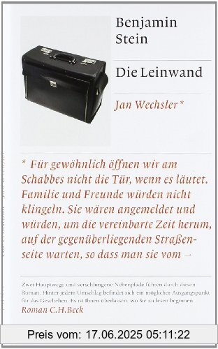 Binding : Gebundene Ausgabe, Edition : 3., Label : C.H.Beck, Publisher : C.H.Beck, medium : Gebundene Ausgabe, numberOfPages : 416, publicationDate : 2010-12-16, authors : Benjamin Stein, languages : german, ISBN : 3406598412