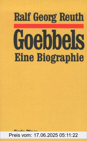 Binding : Broschiert, Label : Piper Verlag GmbH, Publisher : Piper Verlag GmbH, medium : Broschiert, numberOfPages : 758, publicationDate : 2000-11-01, authors : Reuth, Ralf Georg, languages : german, ISBN : 3492120237