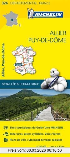 Collectif Michelin Allier / Puy - De - Dome 11326 Carte ' Local ' ( France ) Michelin Kaart
