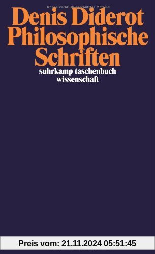 Philosophische Schriften (suhrkamp taschenbuch wissenschaft)