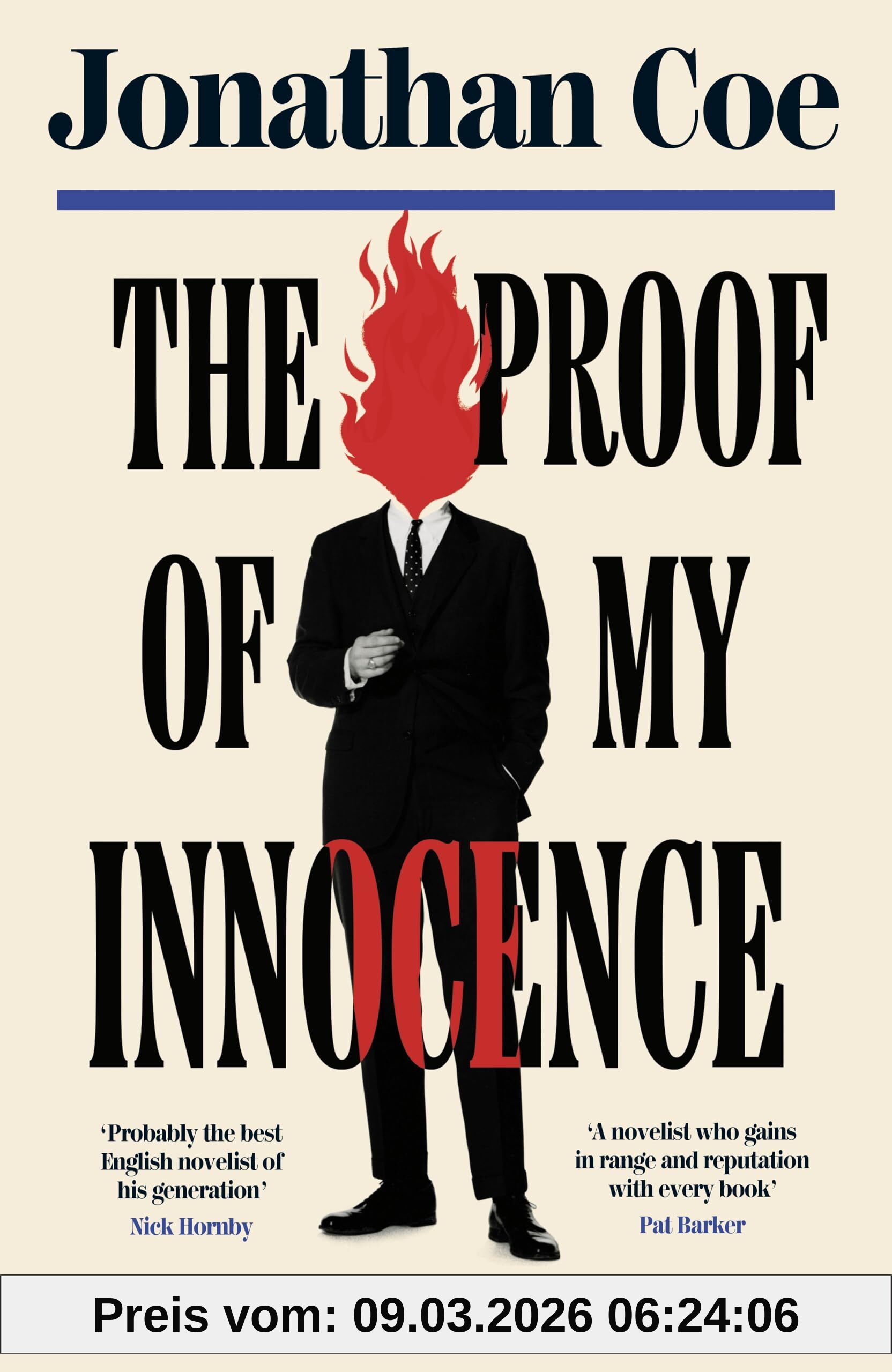 Jonathan Coe The Proof Of My Innocence, From The Bestselling Author Of Bournville And Middle England