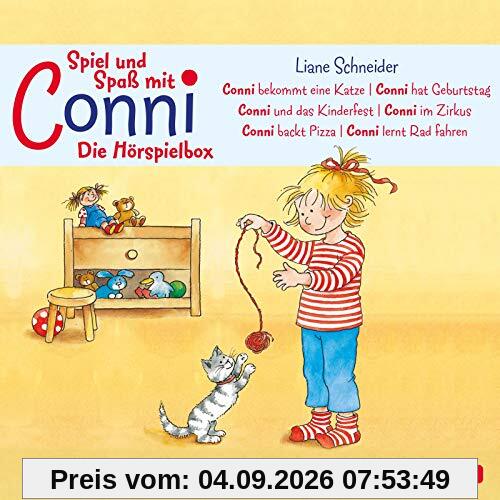 Spiel und Spaß mit Conni (Meine Freundin Conni - ab 3): »Conni bekommt eine Katze«, »Conni hat Geburtstag«, »Conni und das Kinderfest«, »Conni im ... backt Pizza«, »Conni lernt Rad fahren«: 3 CDs