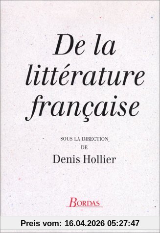 De la littérature française