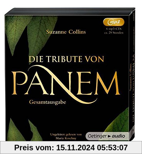 Die Tribute von Panem 1-3 Gesamtausgabe (6 mp3CD): Band 1-3, ungekürzte Lesungen, ca. 1746 Min.