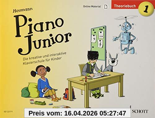 Piano Junior: Theoriebuch 1: Die kreative und interaktive Klavierschule für Kinder. Band 1. Klavier. (Piano Junior - deutsche Ausgabe)
