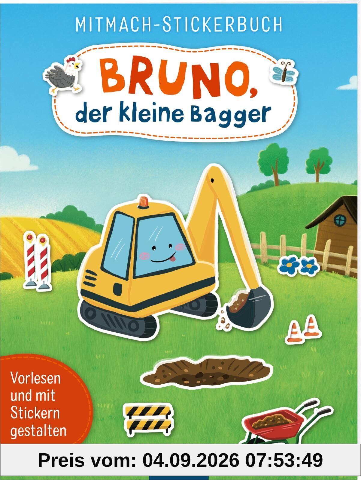 Mitmach-Stickerbuch - Bruno, der kleine Bagger