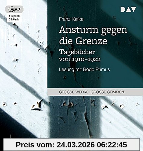 Ansturm gegen die Grenze. Tagebücher von 1910-1922: Lesung mit Bodo Primus (1 mp3-CD)